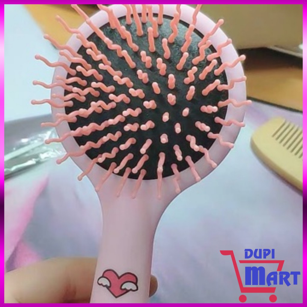 [2 IN 1]Lược Chải Tóc Rối Rainbow Massage Có Gương Nhiều Màu Sắc Xinh Xắn Ngỗ Nghĩnh