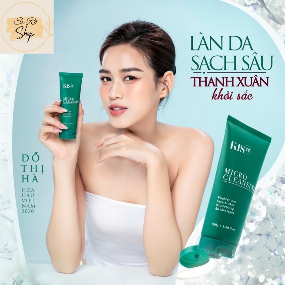 Sữa rửa mặt thảo mộc Micro Cleansing Kis22, Sữa rữa mặt dưỡng ẩm, ngừa mụn, an toàn cho da, chai 100ml – hàng MatxiCorp