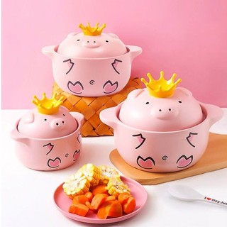 🔥 NỒI SỨ / THỐ SỨ DÙNG BẾP TỪ/BẾP GA MÀU HỒNG HEYZUJU