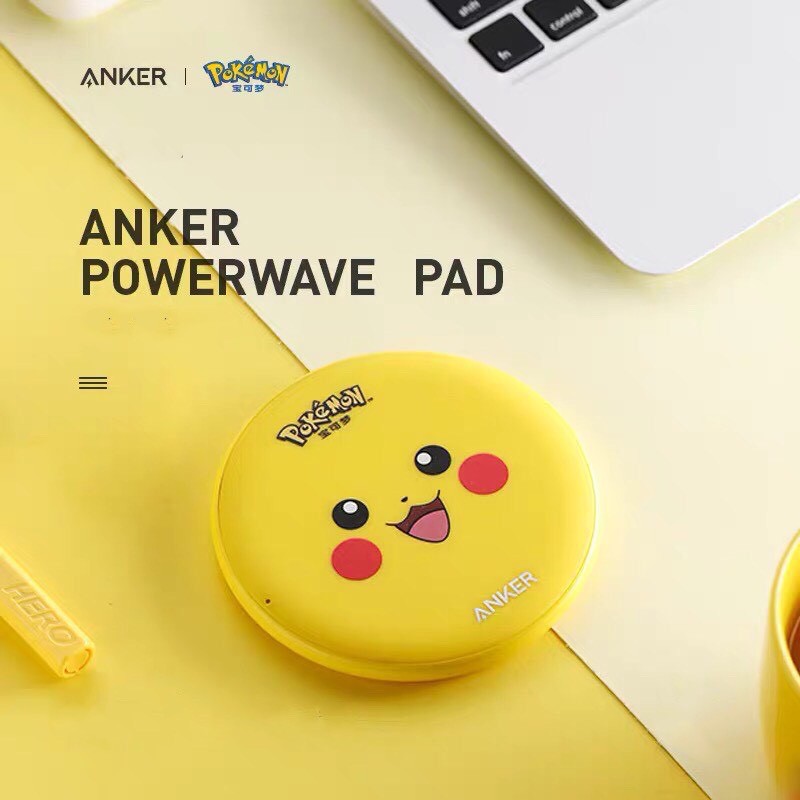 Đế sạc không dây ANKER PowerWave Pad Pokemon Pikachu - Mã A2503