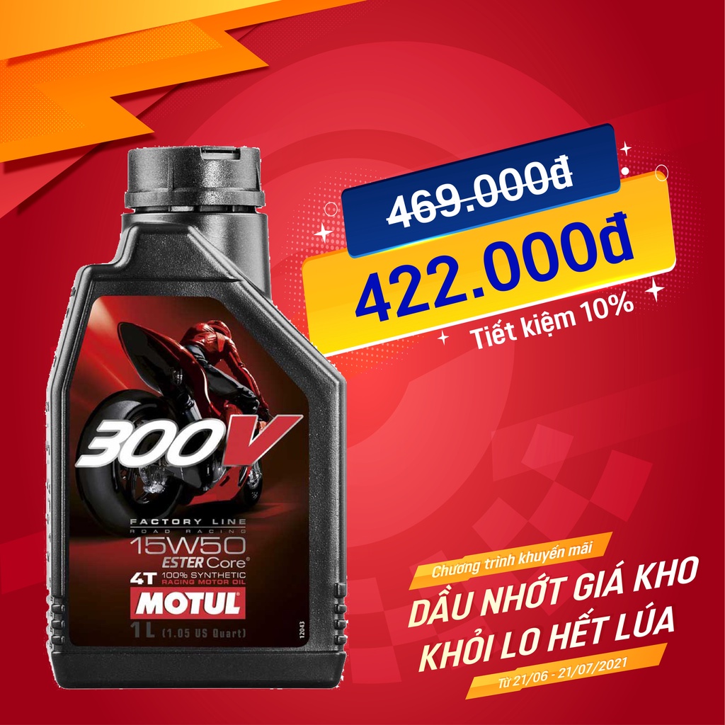 Dầu nhớt Motul 300v 15w50 France 1L