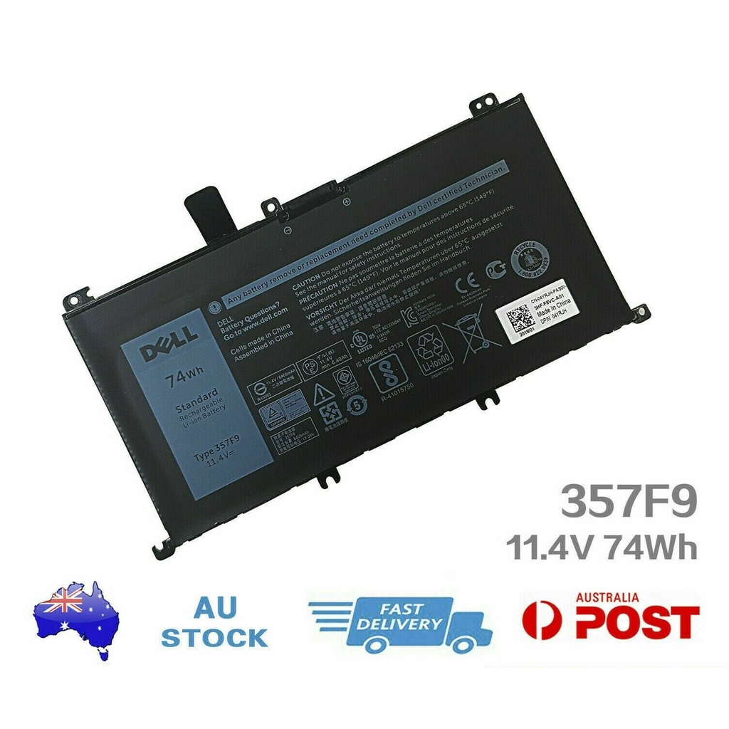 Pin laptop Dell Inspiron 15 7557 7559 7566 7567 7759 357F9 00GFJ6 0GFJ6 74Wh ZIN có logo DELL