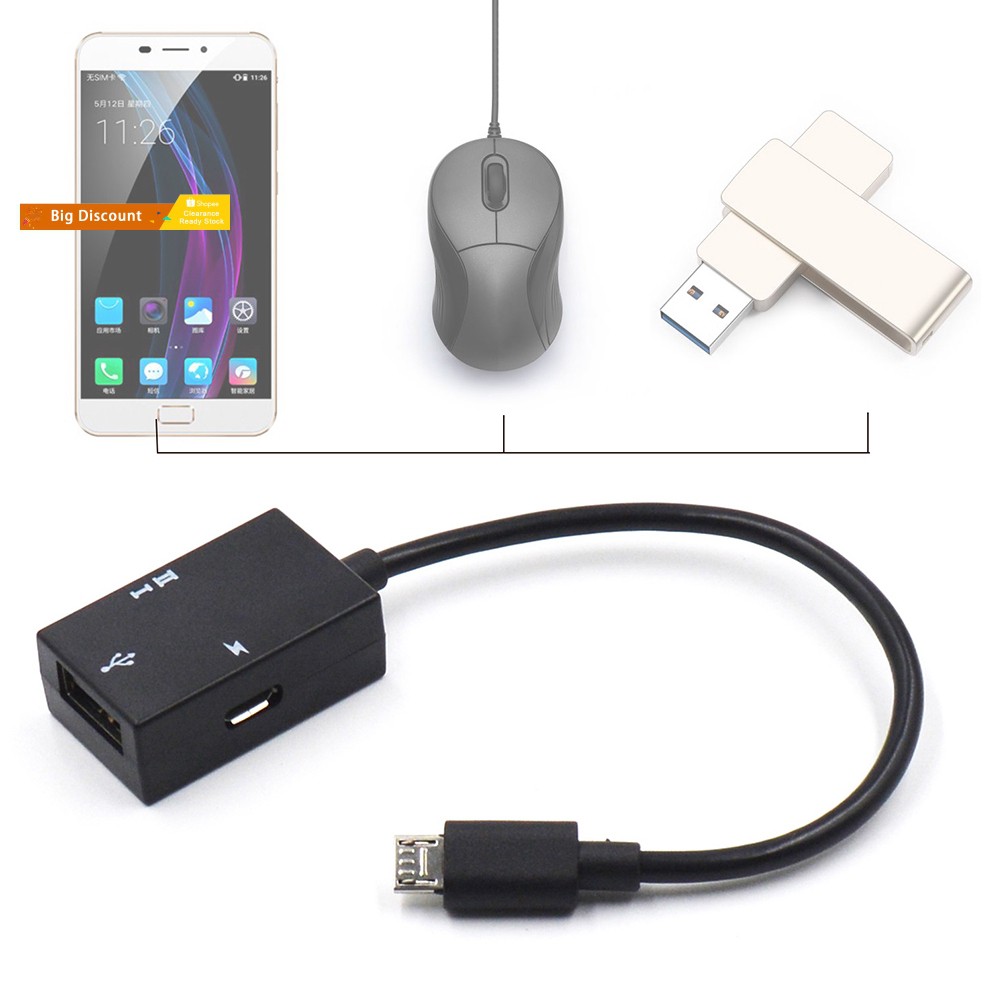 Dây cáp chuyển đổi cổng USB OTG sang Micro USB cho điện thoại , máy tính bảng , máy tính | BigBuy360 - bigbuy360.vn