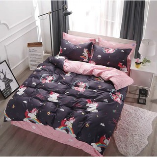 Set Chăn Ga Gối Cotton Poly 4 món - Ngựa hồng pony