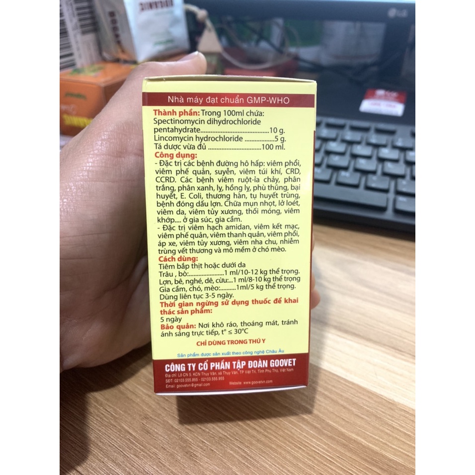 LINSPEC NEW Goovet Viêm Khớp, Thối Móng, Viêm Da, Viêm Ruột Tiêu Chảy, CRD, CCRD, Hen Gà, Viêm Phổi