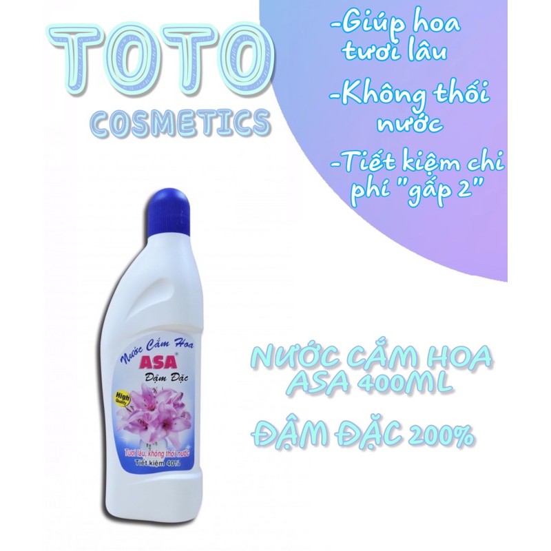 NƯỚC CẮM HOA ASA 400ML ĐẬM ĐẶC 200%&quot;GIỮ HOA TƯƠI LÂU , KO THỐI NƯỚC&quot; BẠN CỦA CHỊ EM NỌI TRỢ