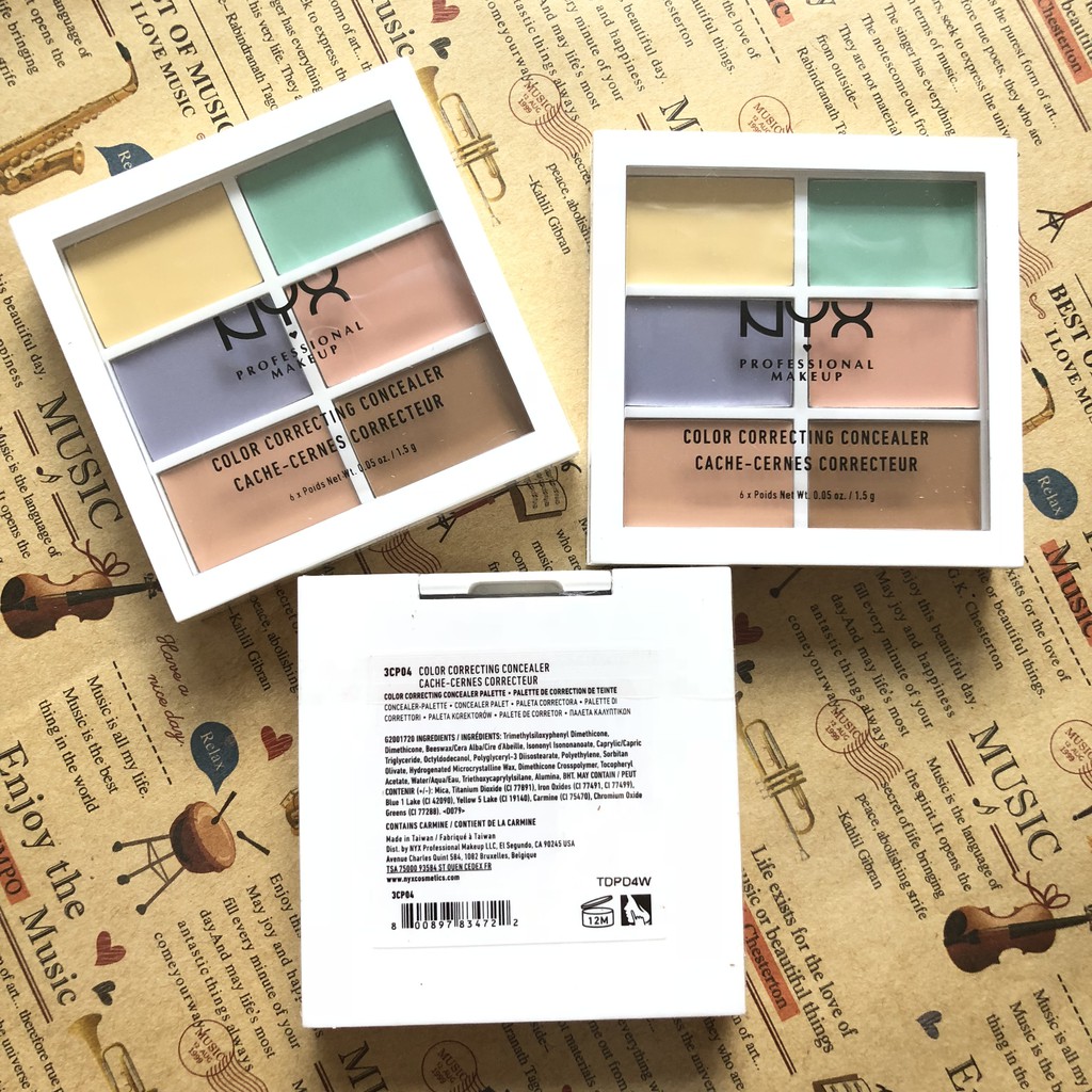 Bảng che khuyết điểm NYX color Correcting Concealer 6 ô