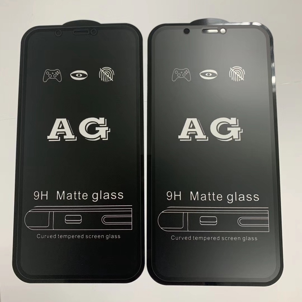 Kính cường lực nhám full màn chống vân tay AG Cho iPhone 11 12 13 14 Pro Max X XS XR 6 6S 7 8 Plus