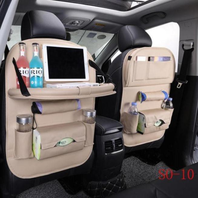 Túi treo đồ ghế sau ô tô, túi treo đồ đa năng trên ghế ô tô có bàn ăn tiện gọn
