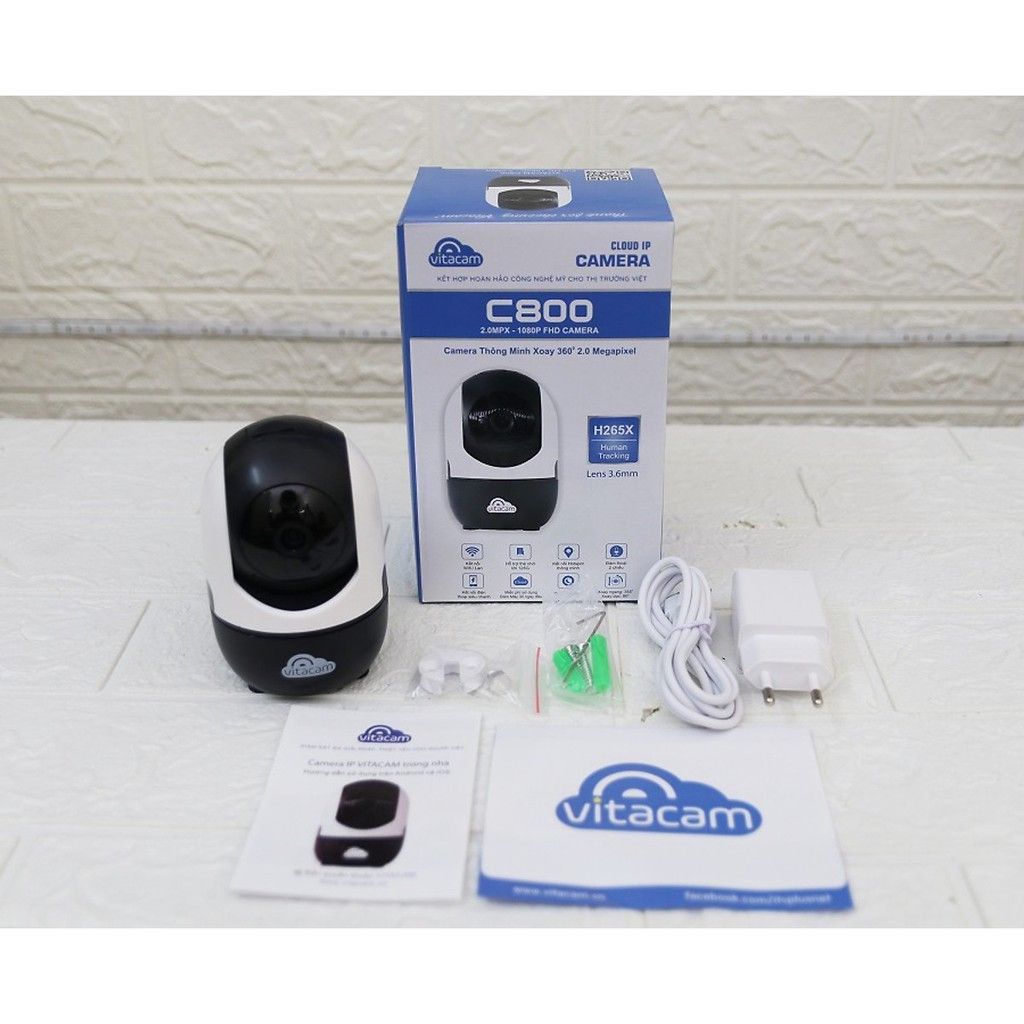 Camera IP Vitacam C800 1080p 2.0mpx - Hàng Chính Hãng bảo hành 2 năm