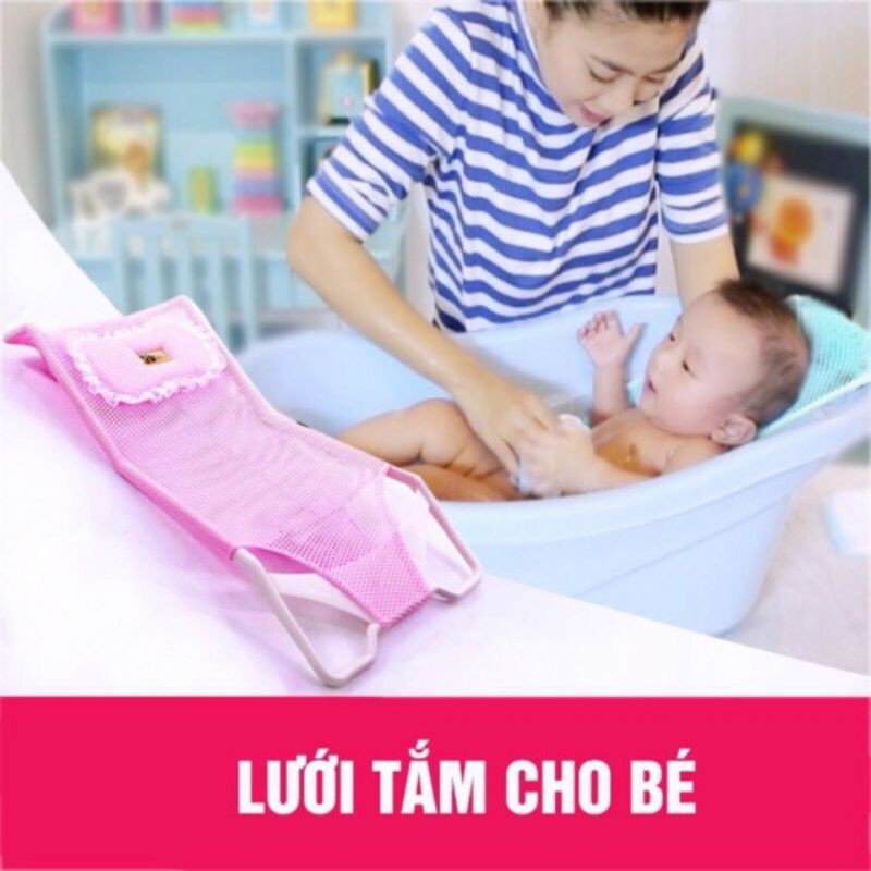 Lưới tắm chống trượt có gối Baby Hiền Trang cho bé sơ sinh