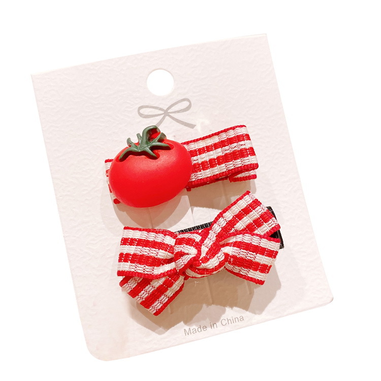 Set 2 Kẹp Tóc Hình Trái Cây Dễ Thương Cho Bé Gái