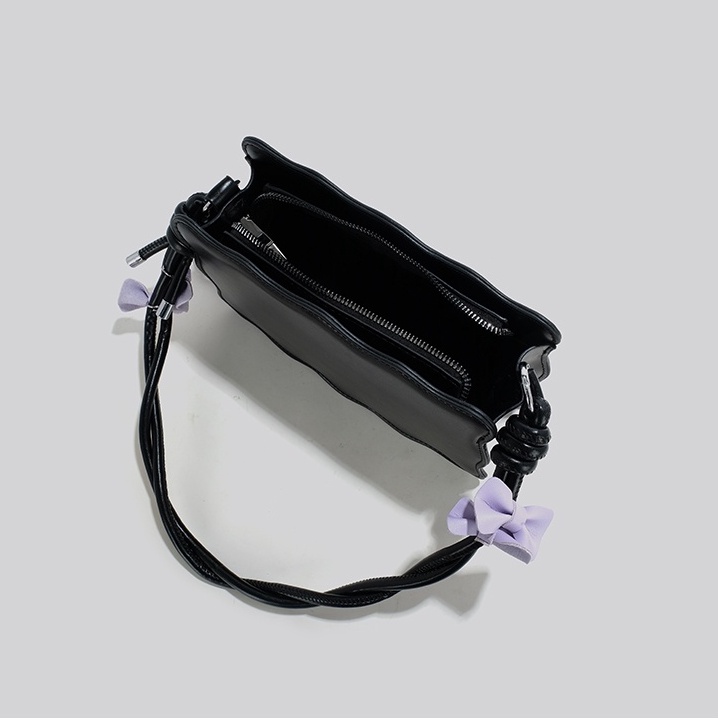 🌸Hàng Order🌸 Túi Xách Nữ CEEKAY Da Trơn Kiểu Sóng Khóa Kéo Quai Da Đan Đính Nơ Sang Chảnh Nữ Tính 🌸Hàng Quảng Châu