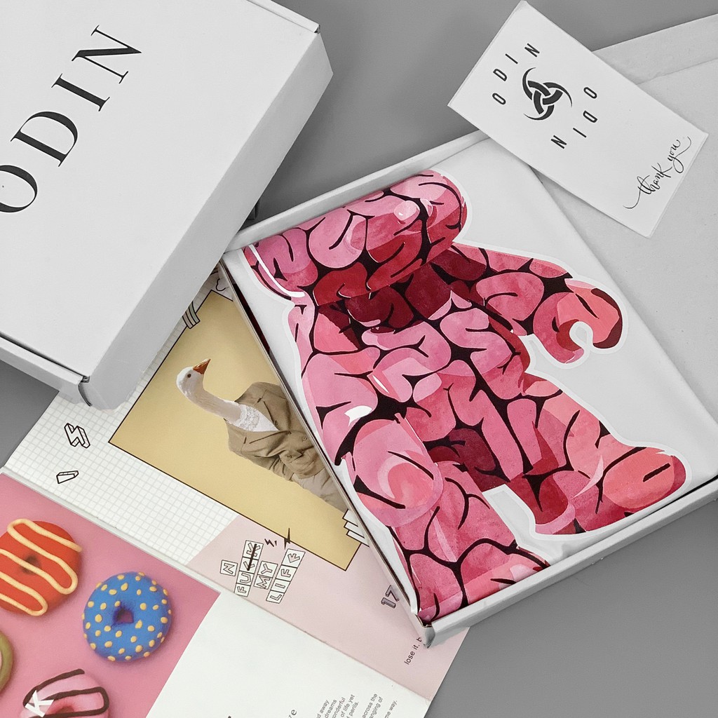 Áo Thun Oversize Pink Bearbrick , áo phông cotton nam nữ unisex, ODIN CLOTHING | BigBuy360 - bigbuy360.vn