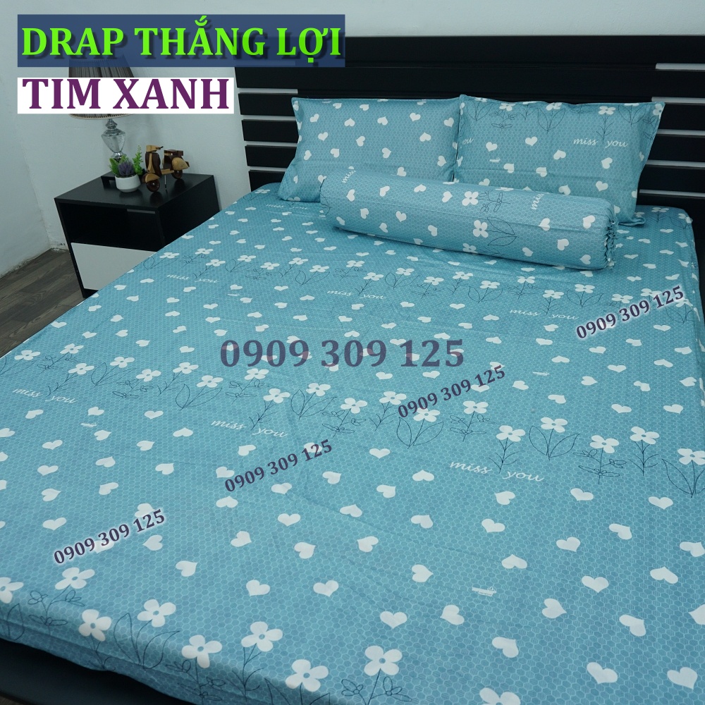 Drap lẻ 2m x 2m2 (không áo gối) cotton Thắng Lợi, ga giường chính hãng, chuẩn LOGO