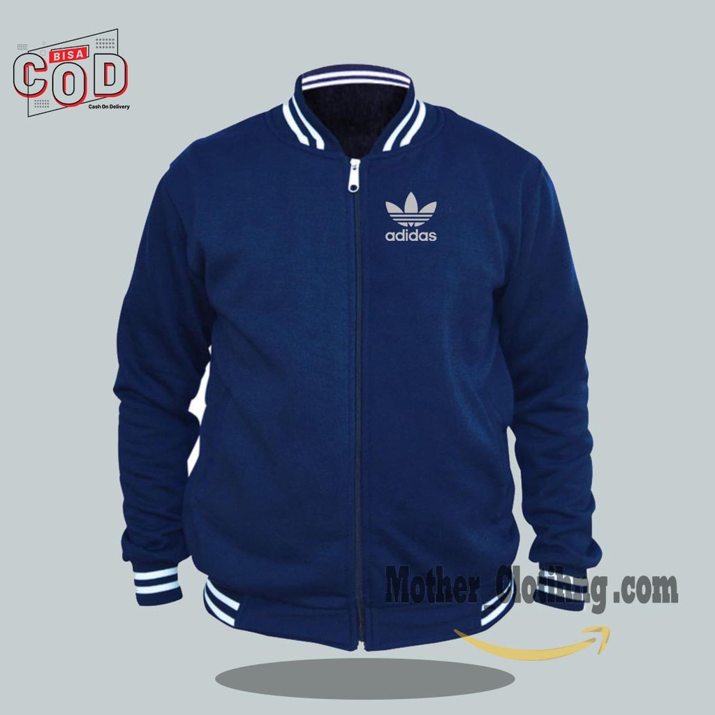 Áo Khoác Bóng Chày Adidas Bạc Thời Trang Cho Nam Nữ