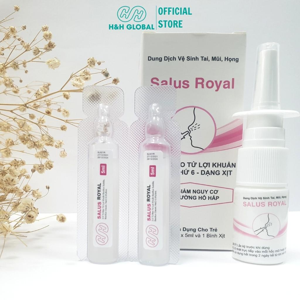 Xịt mũi SALUS ROYAL Nước Muối Hỗ Trợ Phòng ngừa và bảo vệ viêm đường hô hấp do vi rút