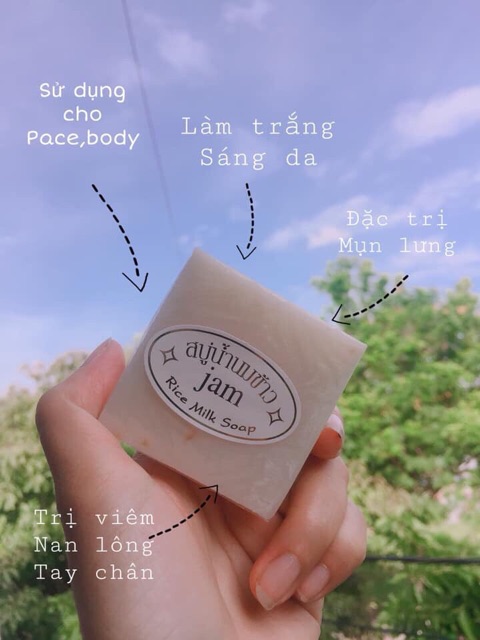 SOAP TẮM TRẮNG CÁM GẠO THÁI LAN sử dụng được cho cả mặt và body