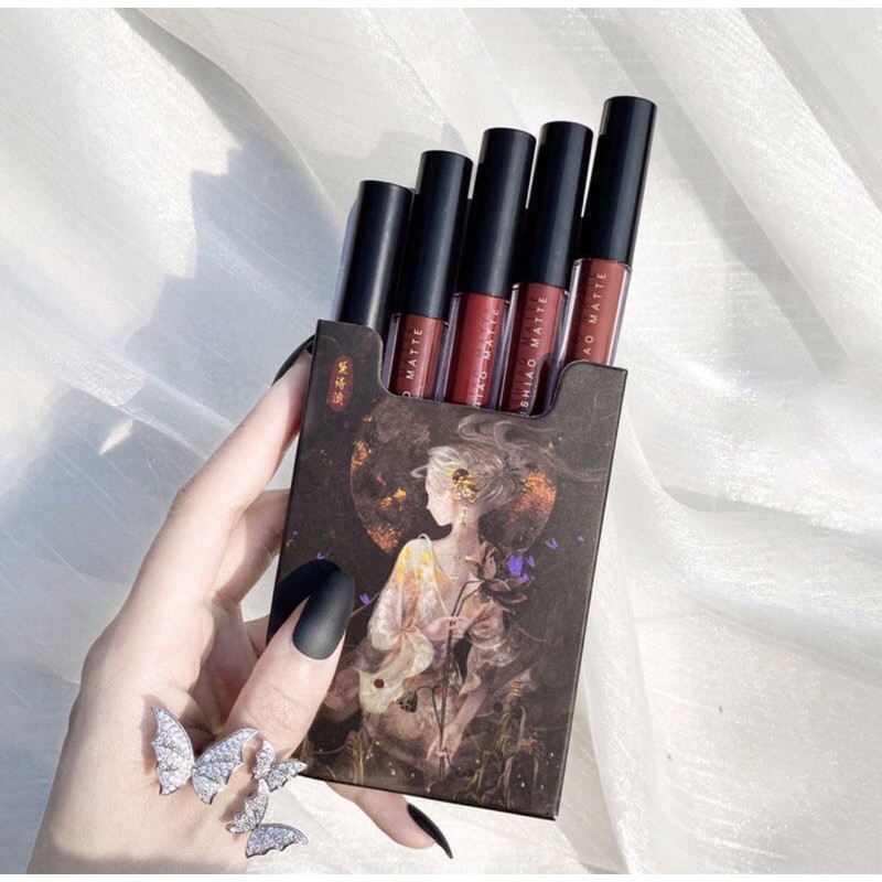 Set 5 Son Kem Lì Lâu Trôi DAISHIAO MATTE Siêu Hot Nội địa Trung