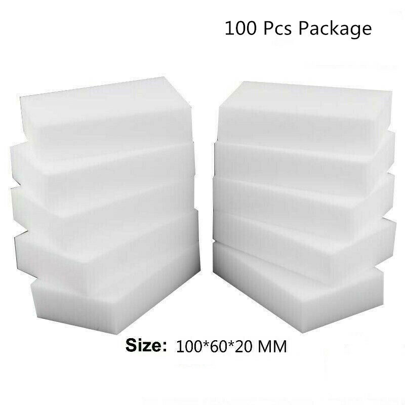 100Pcs White Cleaning Magic Sponge Eraser Melamine Cleaner multi-functional foam