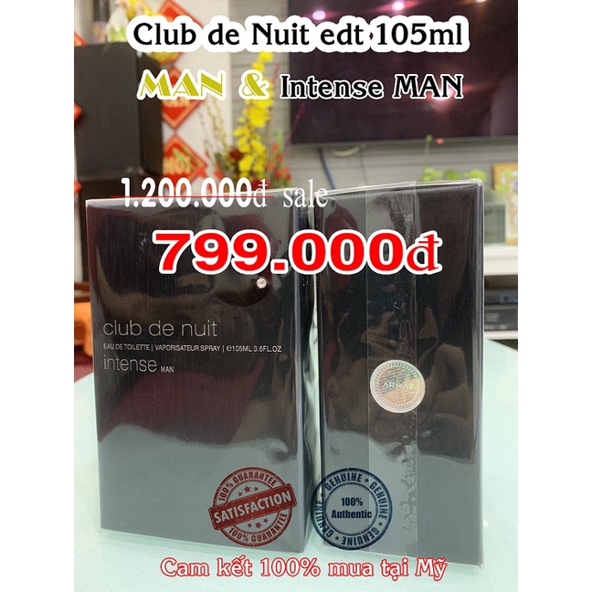 Nước hoa nam Club de Nuit Intense Man  EDT 105ml (Armaf)  AUTH ,người nhà US gửi về .