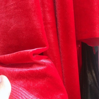 Combo 5mét vải nhung đỏ 7 biên