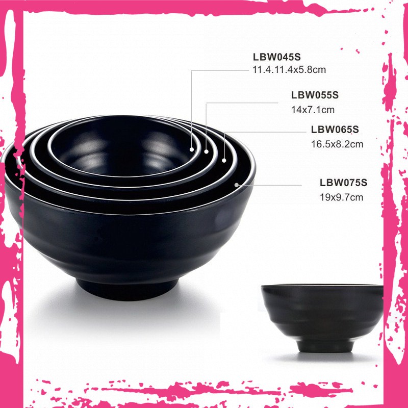 Chén xoắn màu đen cao cấp Hàn Quốc 11.5cm LBW045S