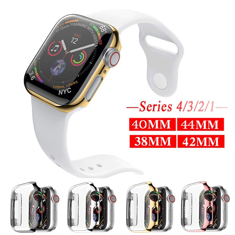 360 Screen Protector Bumper PC Hard Case for Apple Watch Series 4/3/2/1 for iWatch 38/40/42/44mm