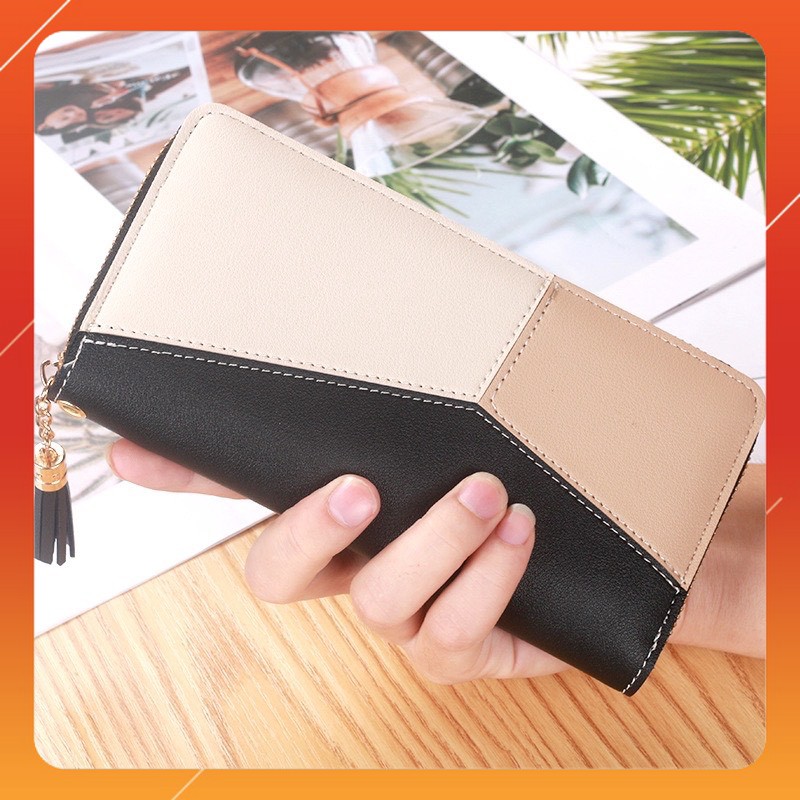 Ví Nữ [XẢ KHO SIÊU RẺ] Ví Cầm Tay Nữ đẹp dáng dài nhiều ngăn cao cấp VD361