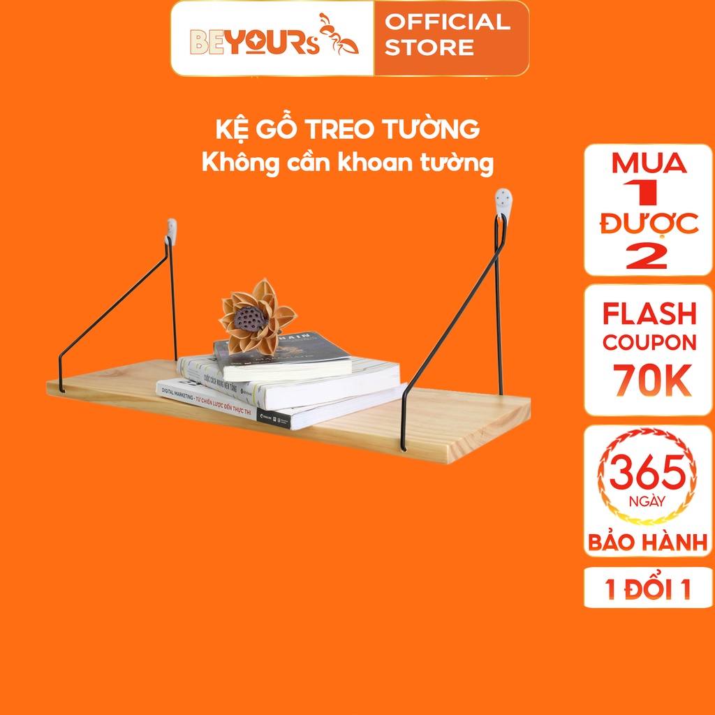 Kệ Gỗ Treo Tường Decor BEYOURs Đa Năng Trang Trí Đựng Sách Đồ Nội Thất Phòng Khách