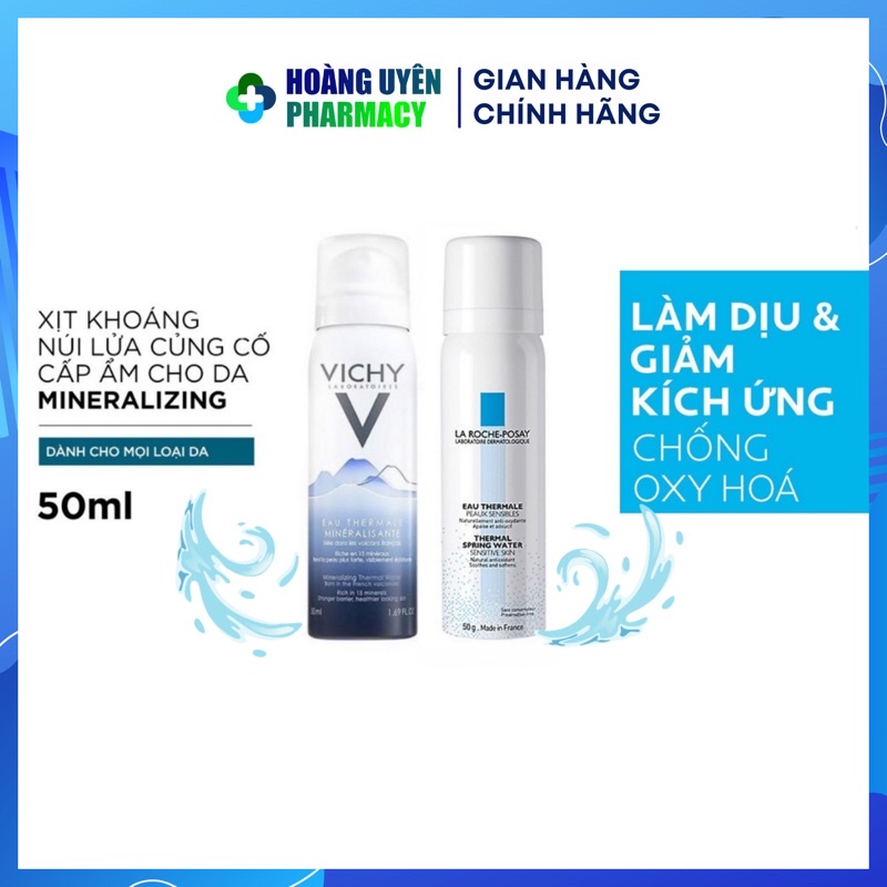 [Nhập khẩu] Xịt khoáng dưỡng da Vichy Mineralizing/ Xịt khoáng La Roche Posay