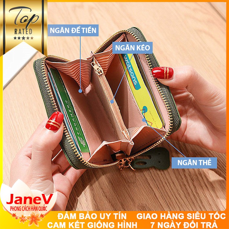 [8 MÀU] Ví Nữ Mini Ngắn Cầm Tay Dễ Thương Nữ Tính Hàn Quốc TVNN237 | BigBuy360 - bigbuy360.vn