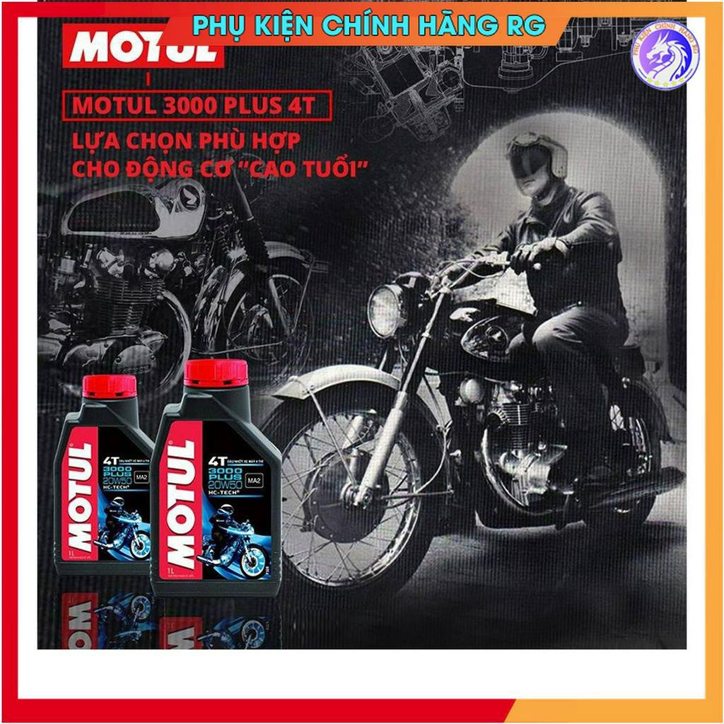Nhớt Motul 3000 Plus 4T 20W50 dành cho xe số, tay côn