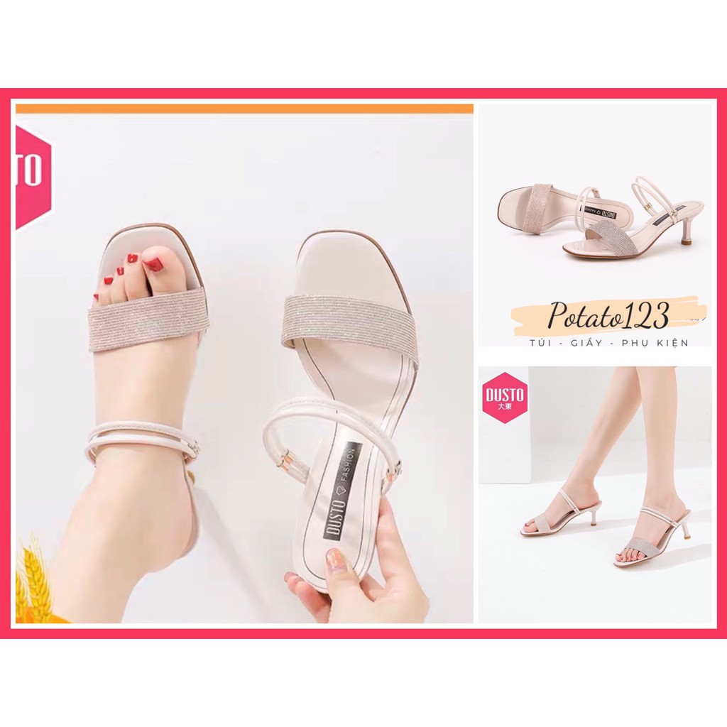 Dusto - Sandal Dusto gót nhọn đơn giản