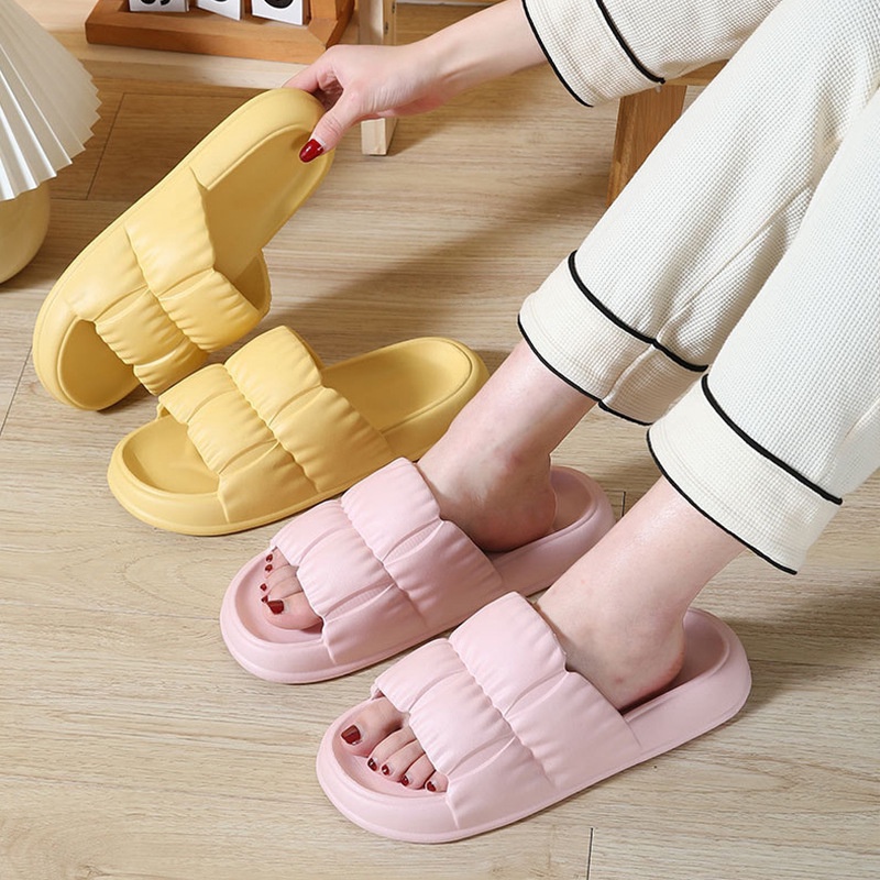 Tikp Dép Sandal Dép bánh mì nữ, Chống Trượt ​đế độn siêuBằng EVA 8 Màu Size 36-45