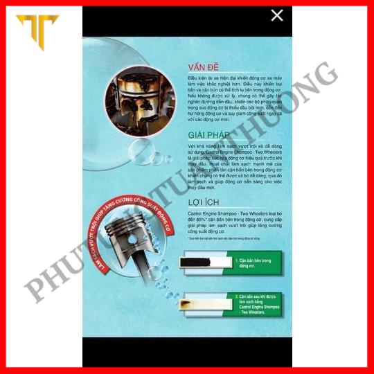 Phụ Gia Súc Rửa Động Cơ Castrol 70ml chính hãng nhập khẩu Thái Lan - Dung Dịch Vệ Sinh Động Cơ Xe Máy Ô Tô