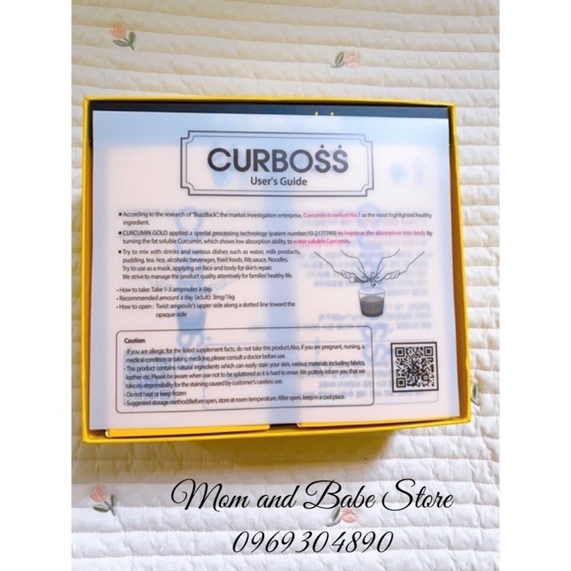 Tinh chất nghệ Nano Curboss phiên bản mới nội địa Hàn Quốc