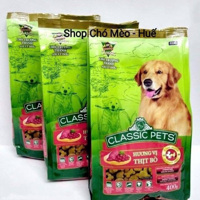THỨC ĂN HẠT CHO CHÓ LỚN CLASSIC PETS GÓI 400gr
