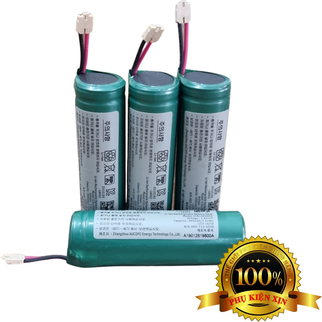 Pin lithium 3.7V 14500 Size AA 950mAh sạc lại được có sẵn mạch bảo vệ