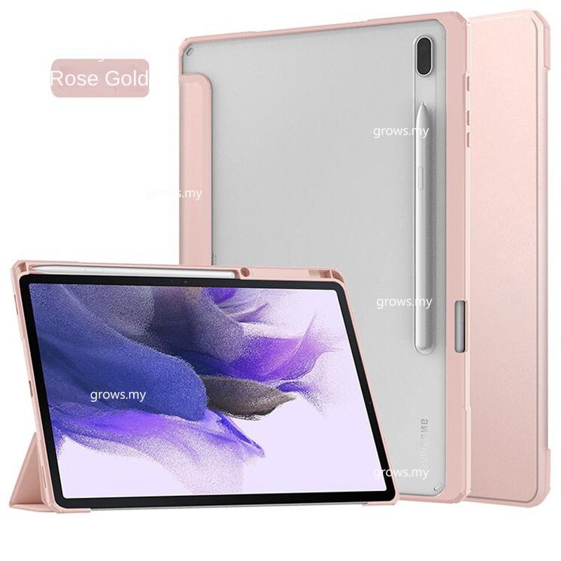 Ốp Máy Tính Bảng Bằng Chất Liệu PU + Acrylic Cho Samsung Galaxy Tab S8 S7 + S7 FE 12.4 T730 T735 T736 + T970 T975 S6 Lite 10.4