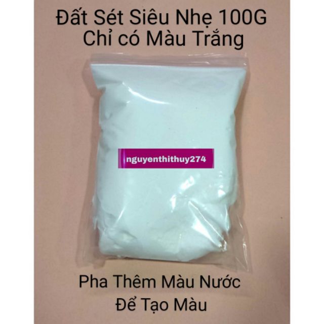 Đất Sét Siêu Nhẹ TRẮNG - 100G Làm Slime, Nặn Tạo Hình Tự Khô