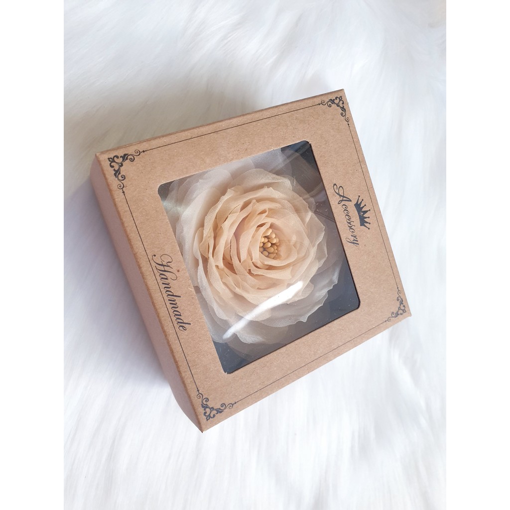 Hộp quà đựng hoa cài áo handmade