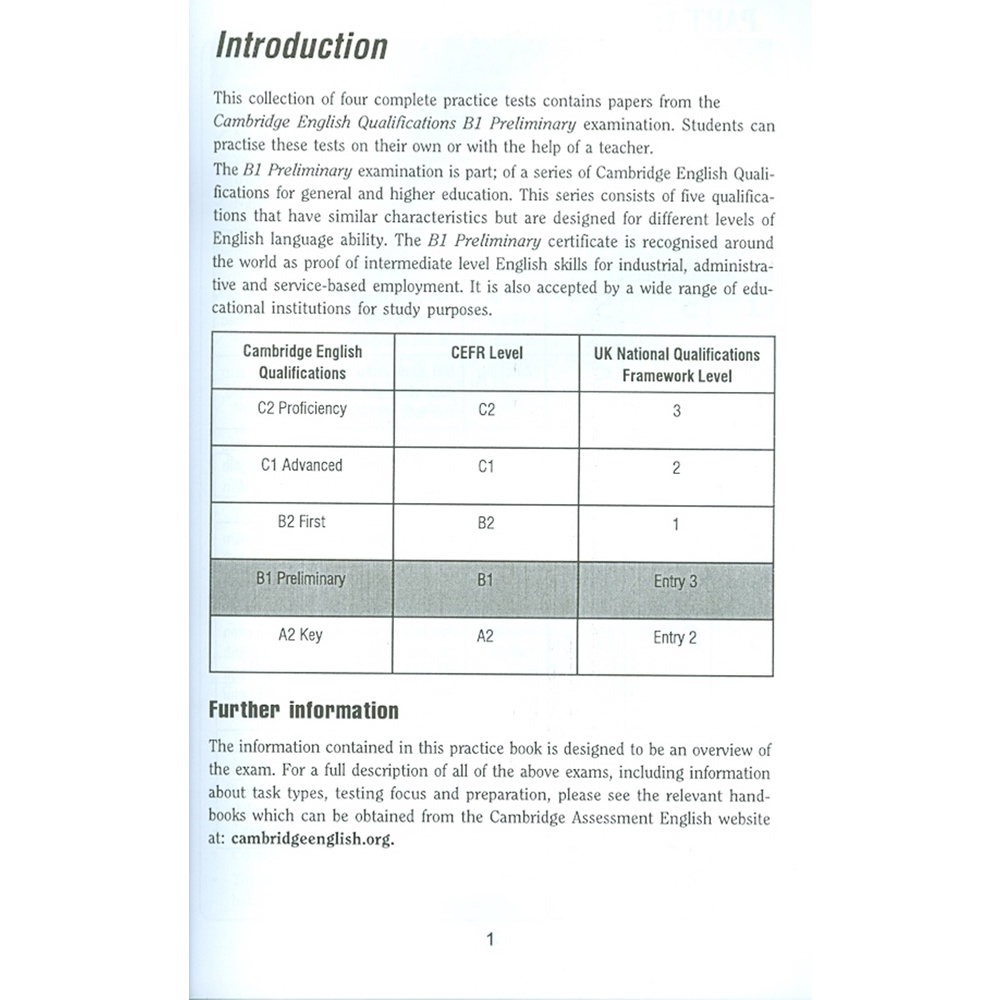 Sách - Cẩm Nang Luyện Thi B1 - Premilinary 1 (With Answers)