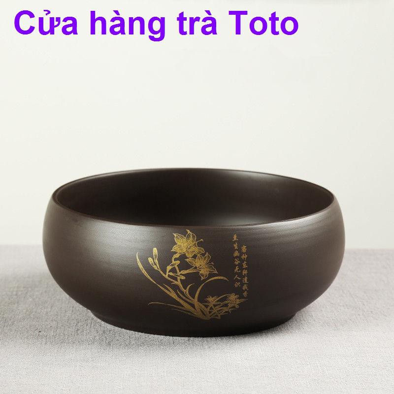 Cát tím lớn rửa trà gia dụng cặn bã xi lanh Kung Fu Bộ phụ kiện chén bát bút nhỏ <