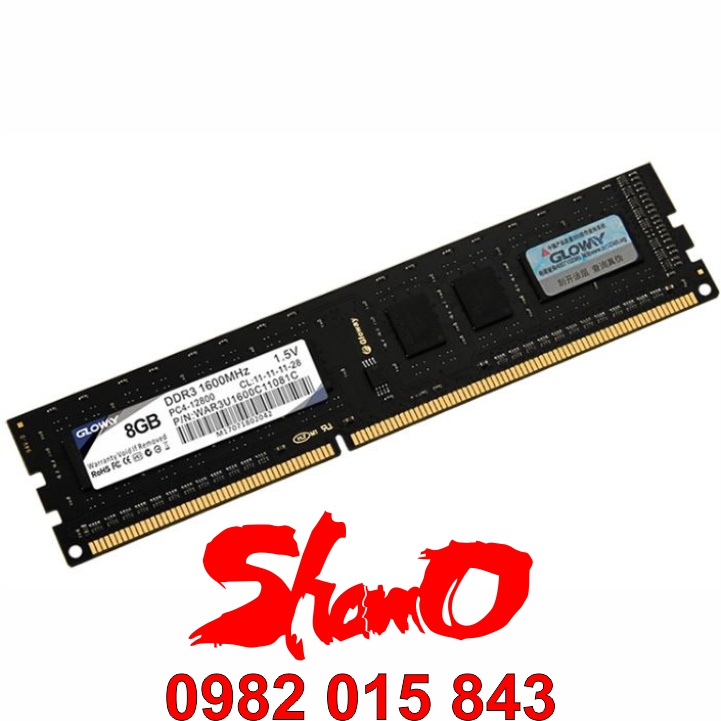 Ram PC DDR3 | 1600MHz | 4GB và 8GB  – Chính hãng Gloway – Bảo hành 3 năm