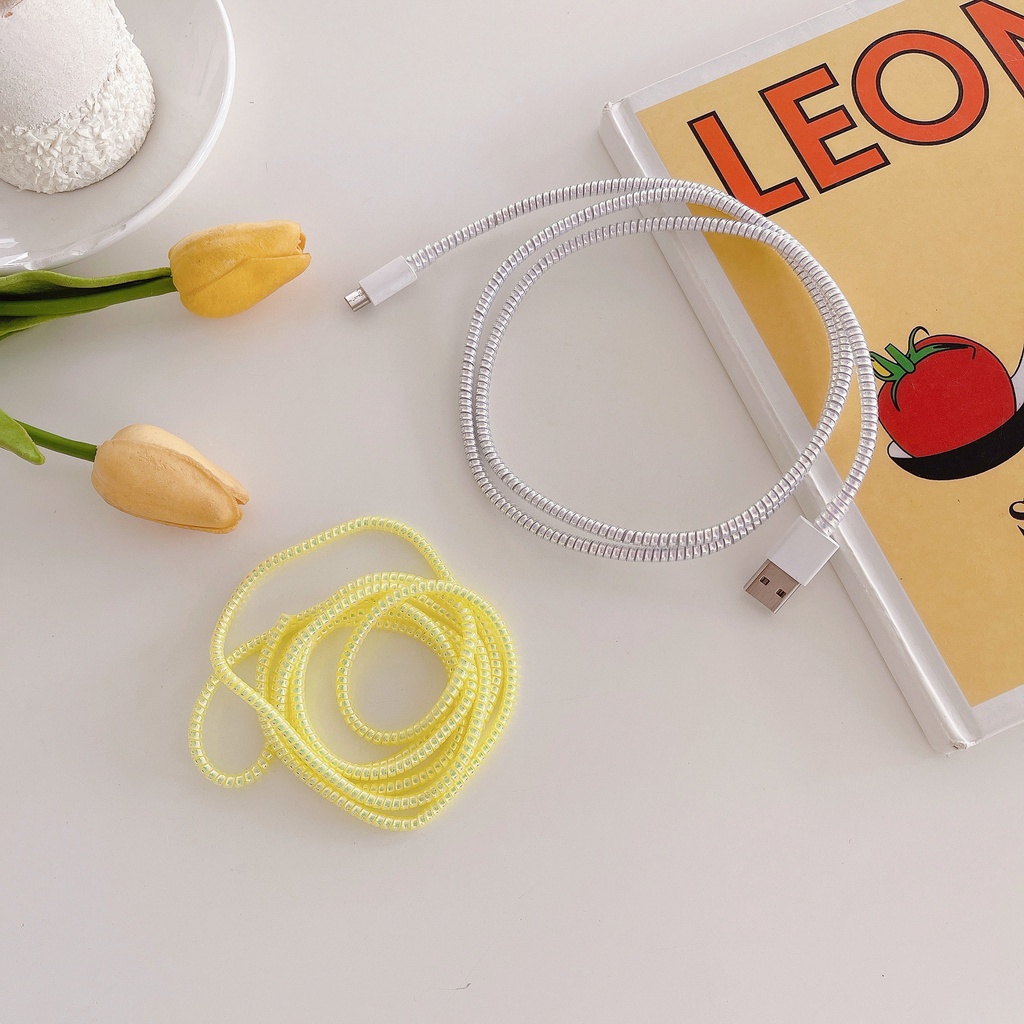 Dây quấn bảo vệ cáp sạc , tai nghe 10 màu chống đứt gãy vỏ ốp i12 pro -Orio H2-1