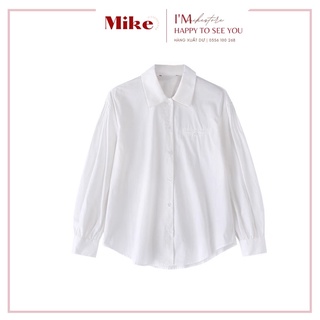 Áo sơ mi trắng oversized tay bồng dư xịn
