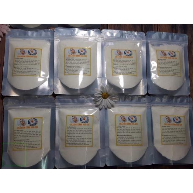 100gr Bột mặt nạ mask dẻo Collagen Cánh hoa cúc (Thạch Hoa Cúc) La mã handmade