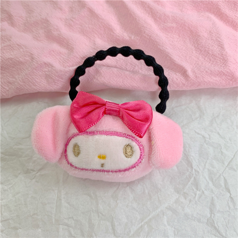 Japan and South Korea Anime Cute Bow Bunny Brooch Cartoon Girl Heart Plush Hair Tie Hair Rope Bag Clothes Accessories
