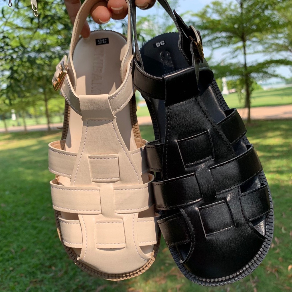 Dép sandal nữ, sandal rọ da mềm siêu xinh